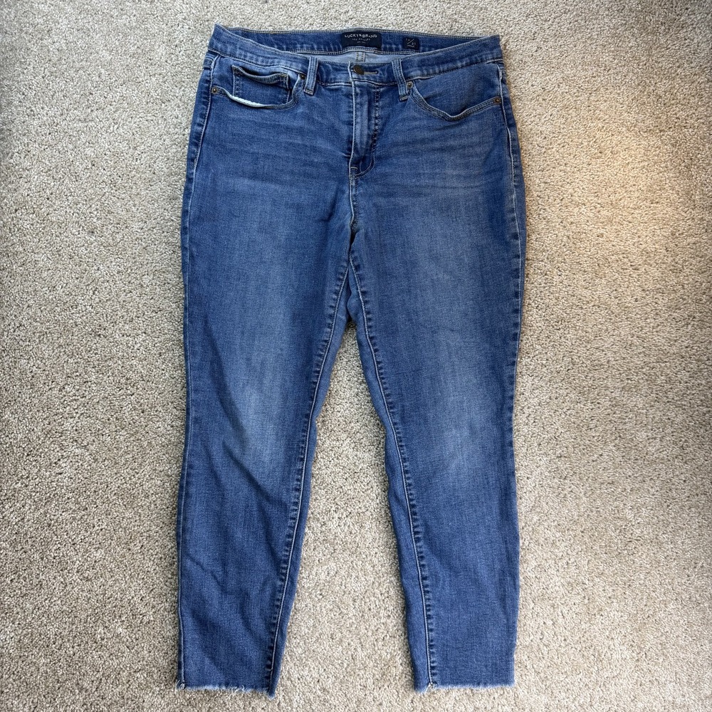 Lucky Brand Mid Rise Skinny Ava Jeans Womens 12/31 Med Wash Blue Stretch Denim